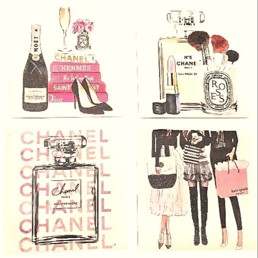 Amanda Greenwood Set of 4 Assorted Coasters - Picture 2 of 4